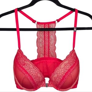 Victorias Secret Very Sexy Red Lace Racer Back Push Up Bra NWT Size 34DD